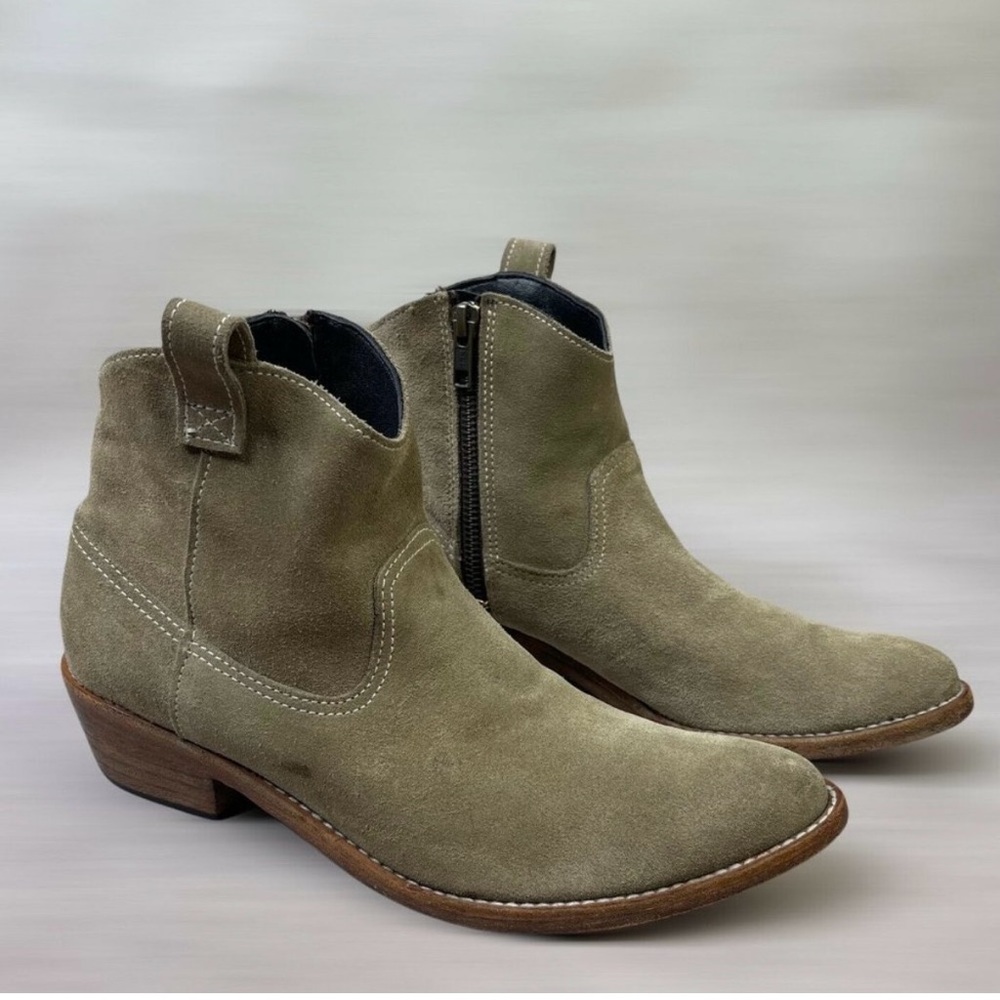 Anine Bing Suede Leather Boot Booties In Sand Size 39 US 9
